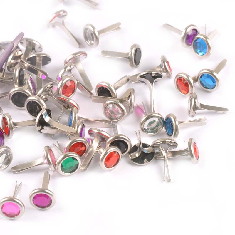 Embellishments For Scrapbooking - 50 pièces de brads en strass