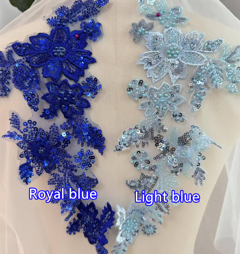 Applique Patch Flower - 10 pièces d'appliques en dentelle brodée,