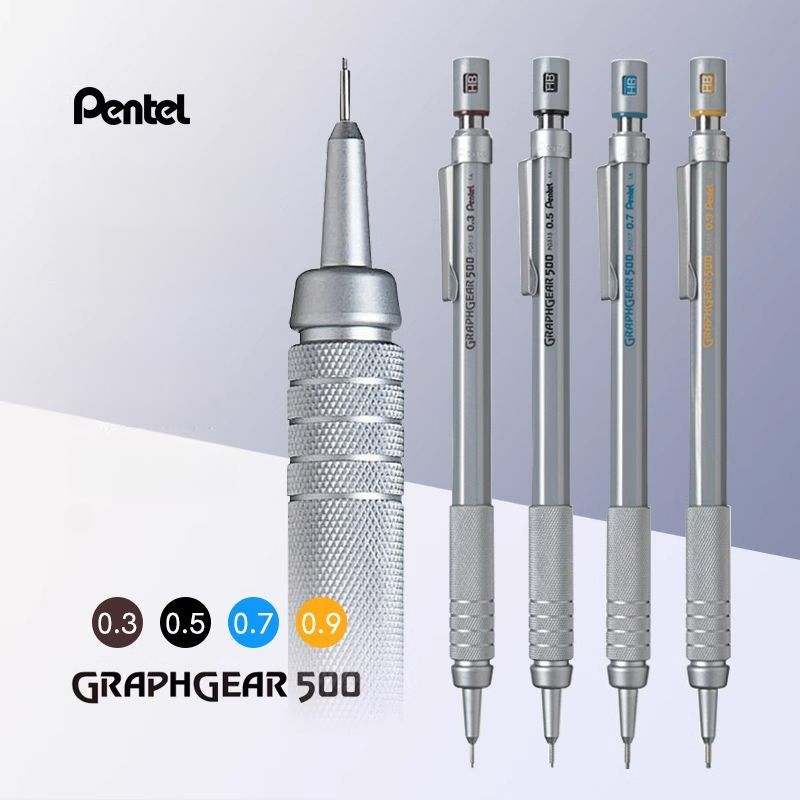 Pentel Pen Energel - Pentel Graphgear 500 – crayon mécanique