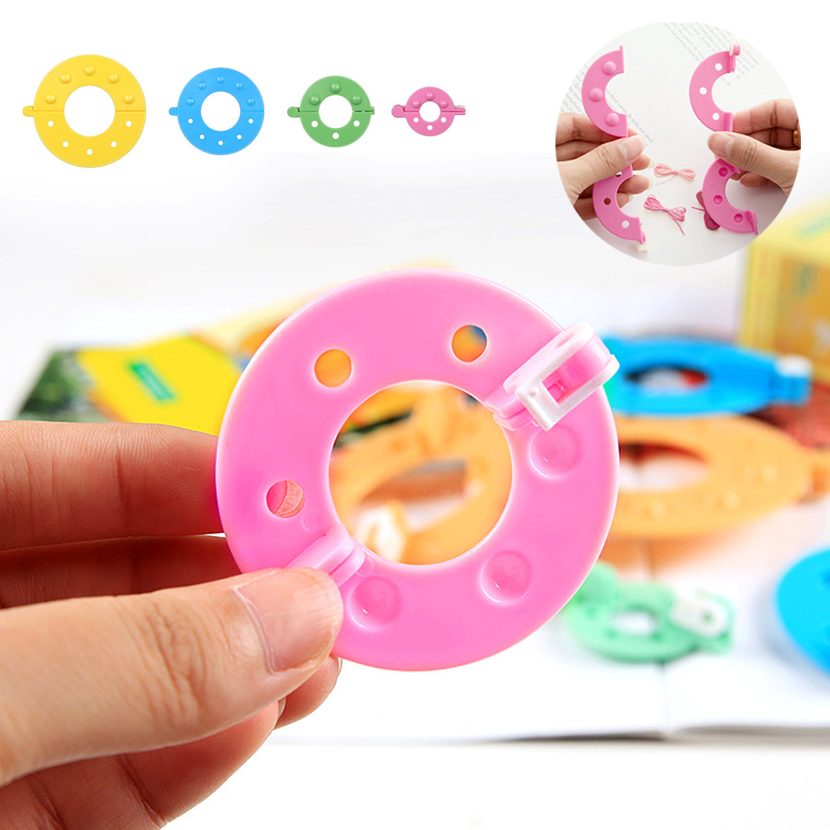 Pom Pom Maker Tool - 8 pièces de kit de fabrication