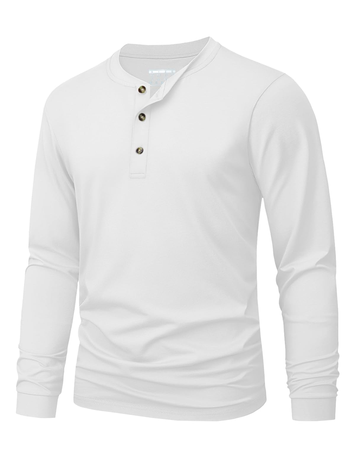 Embellish Knit - T-shirt Henley pour hommes, simple, couleur
