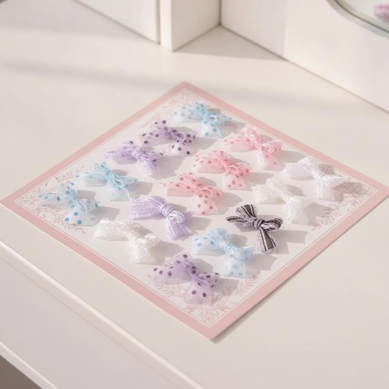 Petits nœuds à pois, patchs pl - Embellishments For Scrapbooking avis et prix