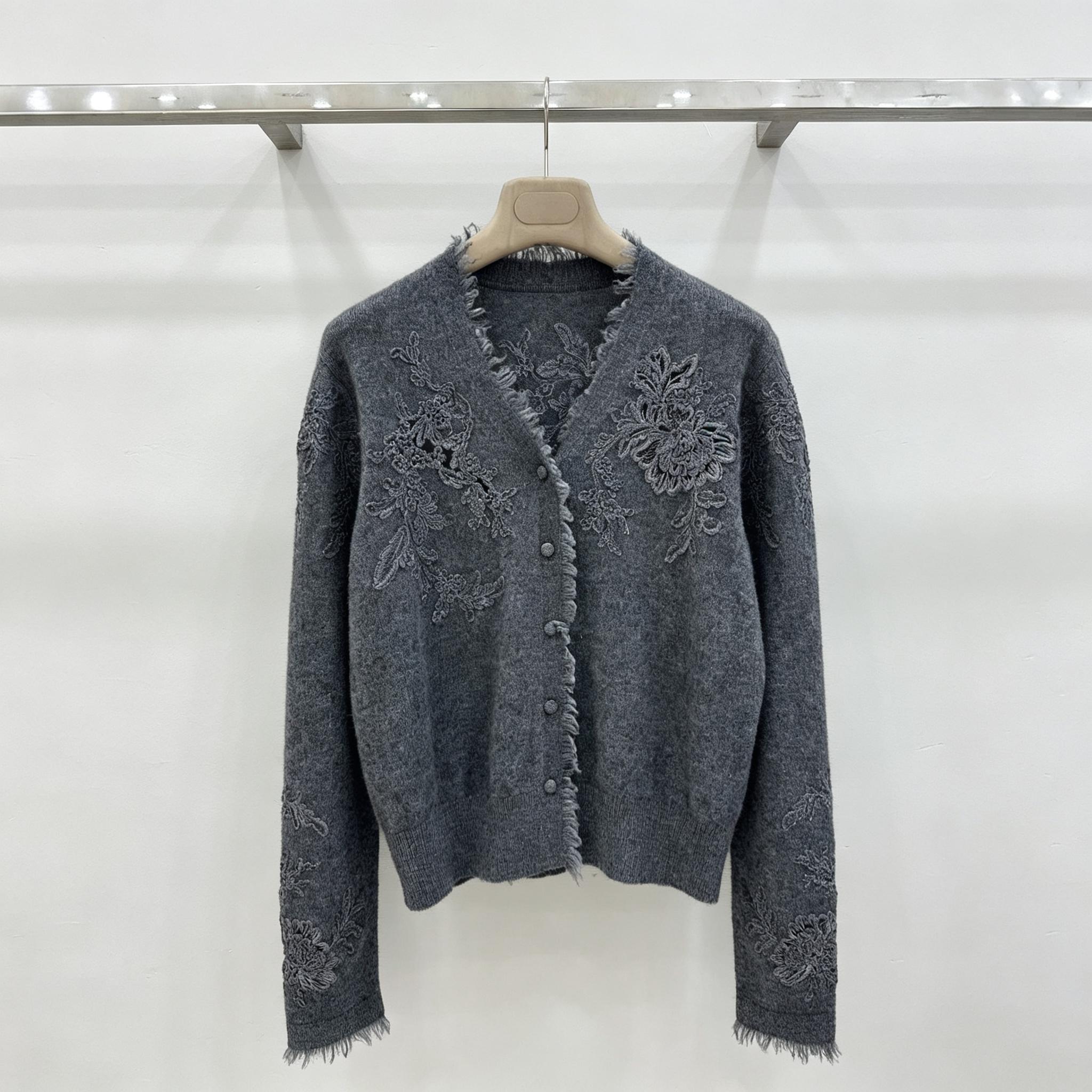 Cardigan en tricot à col en V  - Tassel Fringe Trim avis et prix