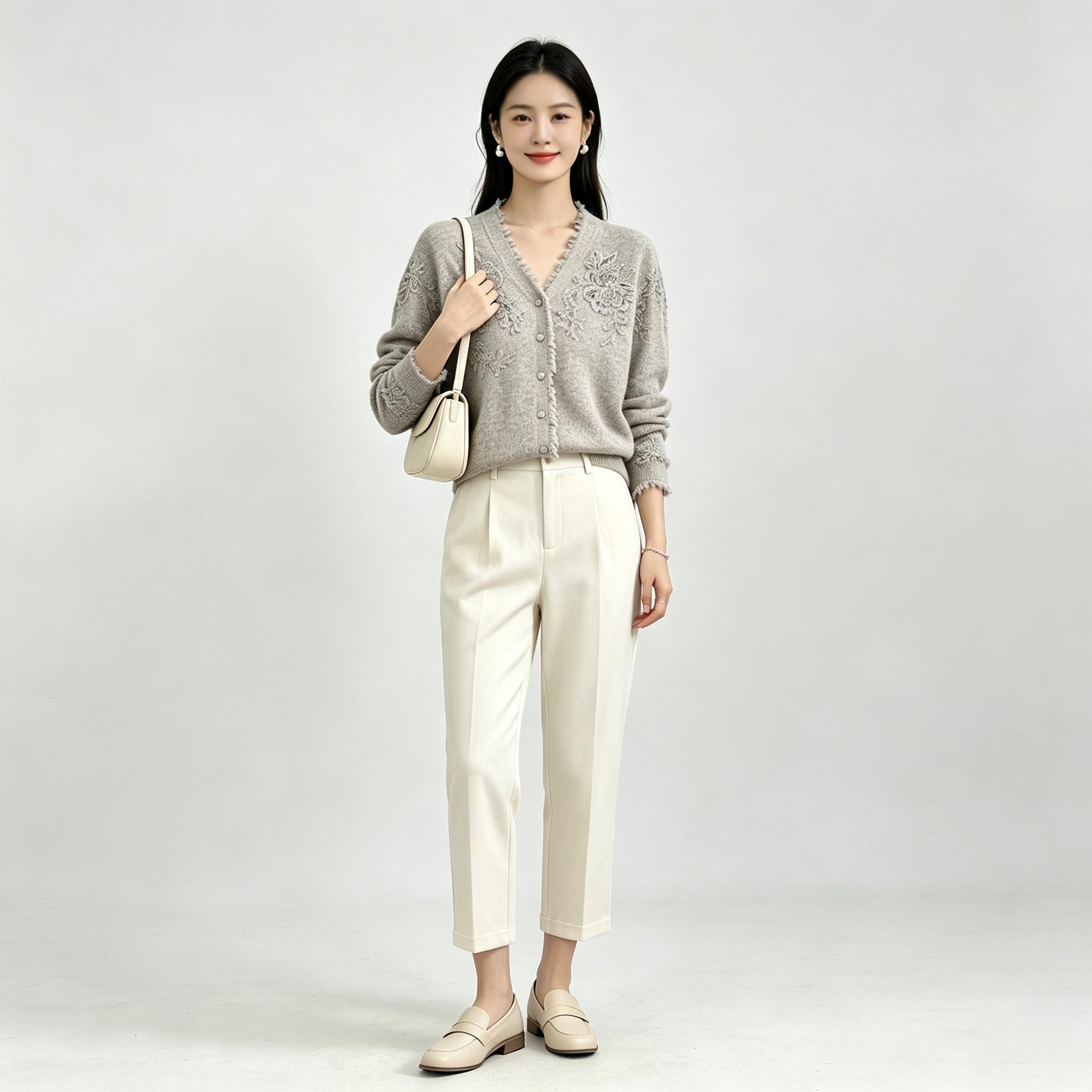 Cardigan en tricot à col en V  - Tassel Fringe Trim avis et prix