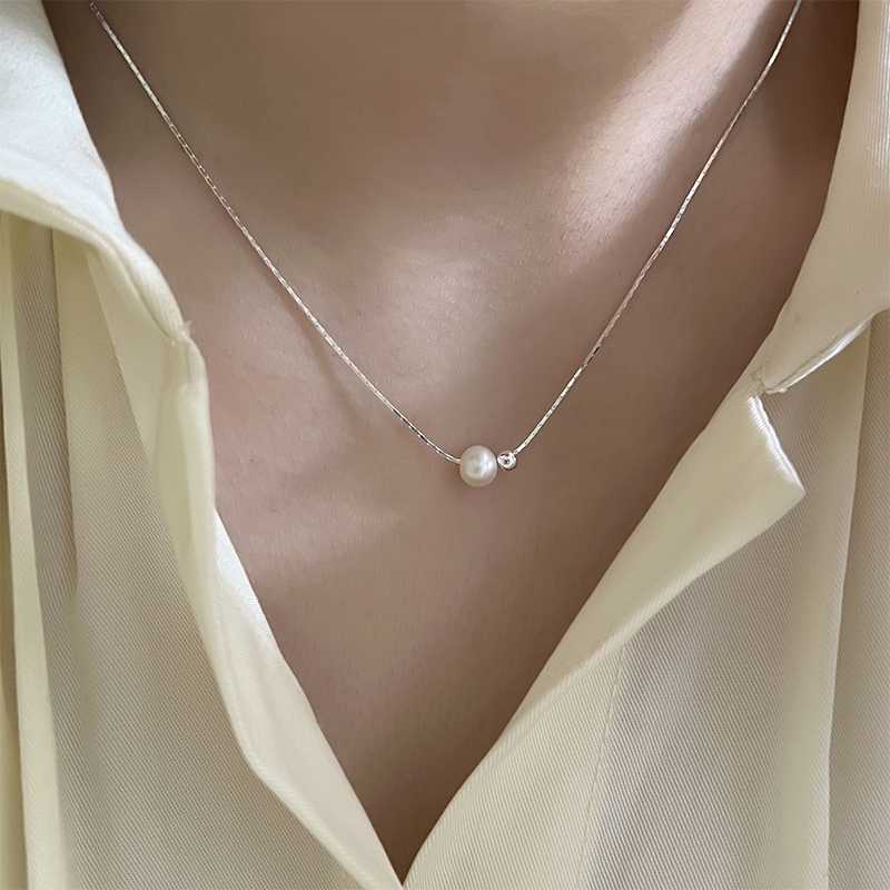 Collier de perles en argent St - Pearl Trim Chain avis et prix