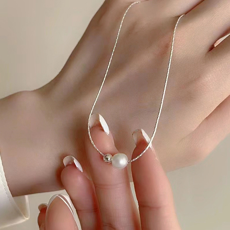 Collier de perles en argent St - Pearl Trim Chain avis et prix