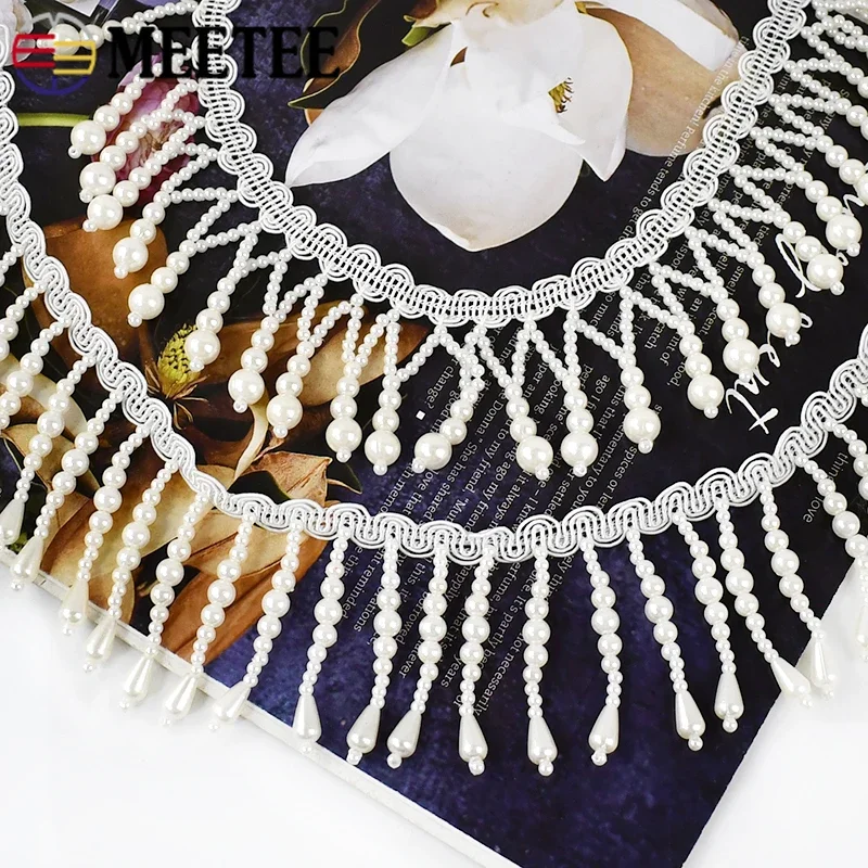 1/2Yards perle perlée gland fr - Fringe Ribbon Sewing avis et prix