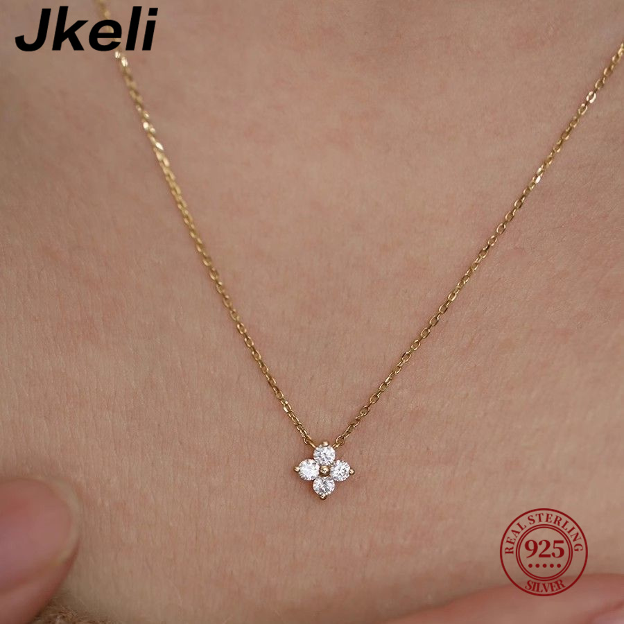 Jkeli-Collier trèfle à quatre  - Pearl Trim Chain avis et prix