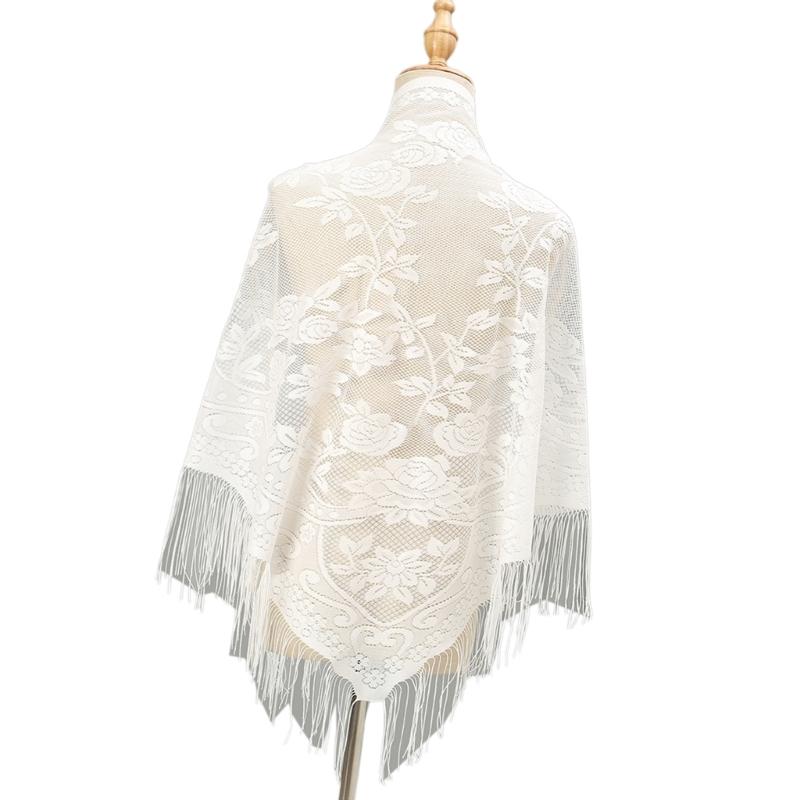Écharpe élégante en dentelle a - Tassel Fringe Trim avis et prix